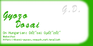 gyozo dosai business card